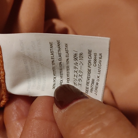 Madewell Velvet Tie Top Peach Sz.S - Picture 8 of 8